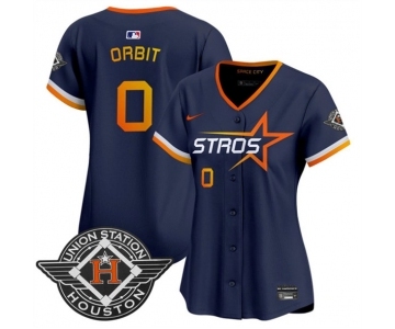 Youth Houston Astros #0 Orbit Navy 2025 City Connect Limited Stitched Baseball Jersey 