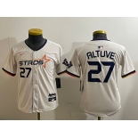 Youth Houston Astros #27 Jose Altuve Cream 2025 City Connect Limited Stitched Baseball Jersey