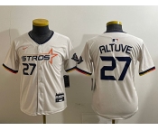 Youth Houston Astros #27 Jose Altuve Cream 2025 City Connect Limited Stitched Baseball Jersey
