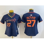 Youth Houston Astros #27 Jose Altuve Navy 2025 City Connect Limited Stitched Baseball Jersey