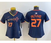 Youth Houston Astros #27 Jose Altuve Navy 2025 City Connect Limited Stitched Baseball Jersey