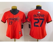 Youth Houston Astros #27 Jose Altuve Orange 2025 City Connect Limited Stitched Baseball Jersey