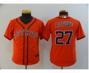 Youth Houston Astros #27 Jose Altuve Orange Stitched MLB Cool Base Nike Jersey