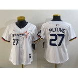 Youth Houston Astros #27 Jose Altuve White 2025 City Connect Limited Stitched Baseball Jersey2