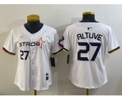 Youth Houston Astros #27 Jose Altuve White 2025 City Connect Limited Stitched Baseball Jersey2