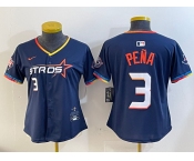Youth Houston Astros #3 Jeremy Pena Navy 2025 City Connect Limited Stitched Baseball Jersey2