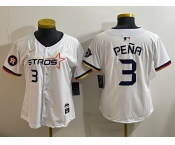 Youth Houston Astros #3 Jeremy Pena White 2025 City Connect Limited Stitched Baseball Jersey2