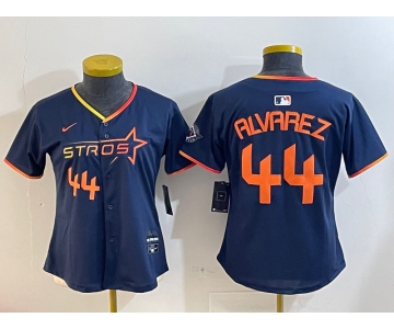 Youth Houston Astros #44 Yordan Alvarez Navy 2025 City Connect Limited Stitched Baseball Jersey