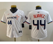 Youth Houston Astros #44 Yordan Alvarez White 2025 City Connect Limited Stitched Baseball Jersey1