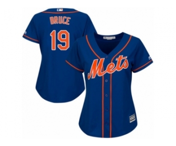Women's Majestic New York Mets #19 Jay Bruce Replica Royal Blue Alternate Home Cool Base MLB Jersey