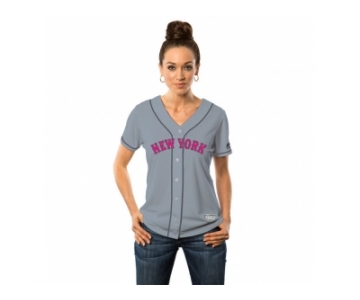 Women''s New York Mets Gray Road 2016 Mother''s Day Cool Base Team Jersey