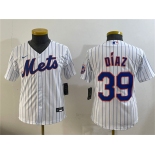 Youth New York Mets #39 Edwin Díaz White Cool Base Stitched Baseball Jersey