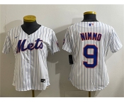 Youth New York Mets #9 Brandon Nimmo White Cool Base Stitched Baseball Jersey