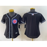 Women's Chicago Cubs 2026 Fashion Replica Black Out Stitched Baseball Jersey Women's Chicago Cubs 2026 Fashion Replica Black Out Stitched Baseball Jersey