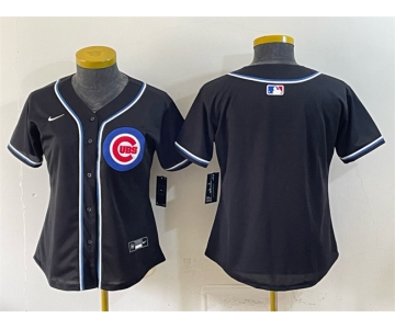 Women's Chicago Cubs 2026 Fashion Replica Black Out Stitched Baseball Jersey