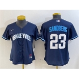 Women's Chicago Cubs #23 Ryne Sandberg Navy City Connect Stitched Jersey