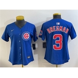 Women's Chicago Cubs #3 Alex Bregman Royal Vapor Limited Stitched Baseball Jersey