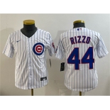 Women's Chicago Cubs #44 Anthony Rizzo White Stitched Baseball Jersey Women's Chicago Cubs #44 Anthony Rizzo White Stitched Baseball Jersey