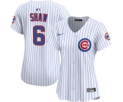 Women's Chicago Cubs #6 Matt Shaw White Home Limited Stitched Baseball Jersey