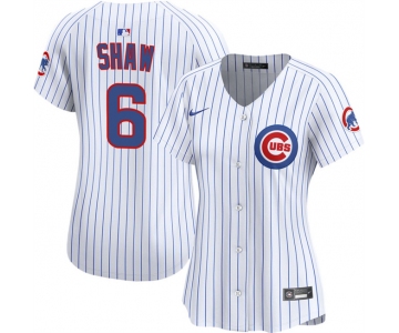Women's Chicago Cubs #6 Matt Shaw White Home Limited Stitched Baseball Jersey