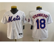 Youth Chicago Cubs #18 Darryl Strawberry White Cool Base Stitched Baseball Jersey Youth Chicago Cubs #18 Darryl Strawberry White Cool Base Stitched Baseball Jersey