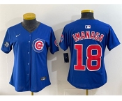 Youth Chicago Cubs #18 Shōta Imanaga Royal 'Ryne Sandberg Tribute' Vapor Limited V2 Stitched Baseball Jersey Youth Chicago Cubs #18 Shōta Imanaga Royal 'Ryne Sandberg Tribute' Vapor Limited V2 Stitched Baseball Jersey