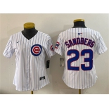 Youth Chicago Cubs #23 Ryne Sandberg White Home Limited Stitched Baseball Jersey