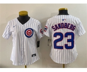 Youth Chicago Cubs #23 Ryne Sandberg White Home Limited Stitched Baseball Jersey Youth Chicago Cubs #23 Ryne Sandberg White Home Limited Stitched Baseball Jersey