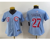 Youth Chicago Cubs #27 Seiya Suzuki Blue 2024-25 2nd Alternate Limited Stitched Baseball Jersey