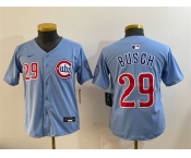 Youth Chicago Cubs #29 Michael Busch Blue Limited Stitched Baseball Jersey Youth Chicago Cubs #29 Michael Busch Blue Limited Stitched Baseball Jersey