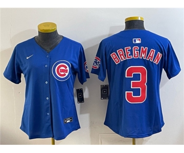 Youth Chicago Cubs #3 Alex Bregman Royal Vapor Limited Stitched Baseball Jersey
