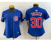 Youth Chicago Cubs #30 Kyle Tucker Royal 'Ryne Sandberg Tribute' Vapor Limited V2 Stitched Baseball Jersey Youth Chicago Cubs #30 Kyle Tucker Royal 'Ryne Sandberg Tribute' Vapor Limited V2 Stitched Baseball Jersey