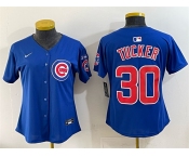Youth Chicago Cubs #30 Kyle Tucker Royal 'Ryne Sandberg Tribute' Vapor Limited V3 Stitched Baseball Jersey Youth Chicago Cubs #30 Kyle Tucker Royal 'Ryne Sandberg Tribute' Vapor Limited V3 Stitched Baseball Jersey