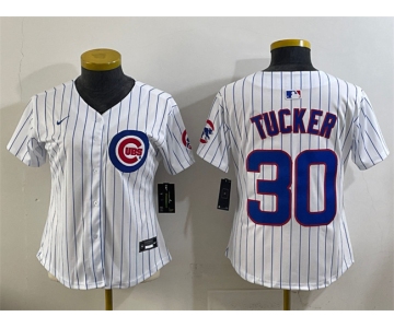 Youth Chicago Cubs #30 Kyle Tucker White Home Limited Stitched Baseball Jersey
