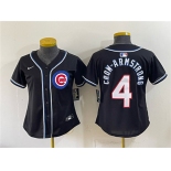 Youth Chicago Cubs #4 Pete Crow-Armstrong 2026 Fashion Replica Black Out Stitched Baseball Jersey Youth Chicago Cubs #4 Pete Crow-Armstrong 2026 Fashion Replica Black Out Stitched Baseball Jersey
