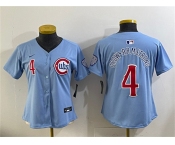 Youth Chicago Cubs #4 Pete Crow-Armstrong Blue 2024-25 2nd Alternate Limited Stitched Baseball Jersey
