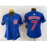 Youth Chicago Cubs #7 Dansby Swanson Royal 'Ryne Sandberg Tribute' Vapor Limited V2 Stitched Baseball Jersey Youth Chicago Cubs #7 Dansby Swanson Royal 'Ryne Sandberg Tribute' Vapor Limited V2 Stitched Baseball Jersey