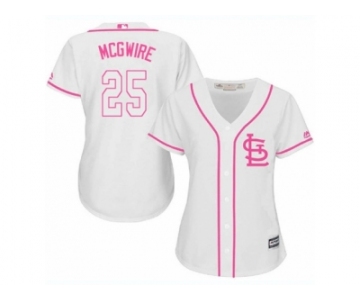 Women's Majestic St. Louis Cardinals #25 Mark McGwire Replica White Fashion Cool Base MLB Jersey