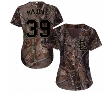 Women's Majestic St. Louis Cardinals #39 Miles Mikolas Authentic Camo Realtree Collection Flex Base MLB Jersey