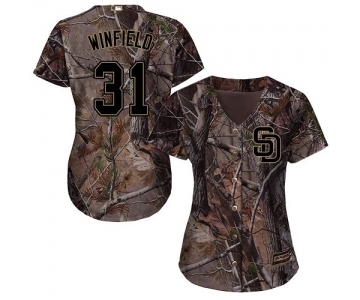 Women's Majestic San Diego Padres #31 Dave Winfield Authentic Camo Realtree Collection Flex Base MLB Jersey