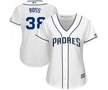 Women's Majestic San Diego Padres #38 Tyson Ross Replica White Home Cool Base MLB Jersey