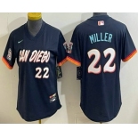 Women's San Diego Padres #22 Mason Miller Navy 2026 City Connect Stadium Jersey Women's San Diego Padres #22 Mason Miller Navy 2026 City Connect Stadium Jersey