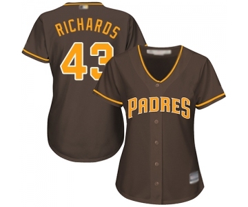 Women's San Diego Padres #43 Garrett Richards Authentic Brown Alternate Cool Base Baseball Jersey