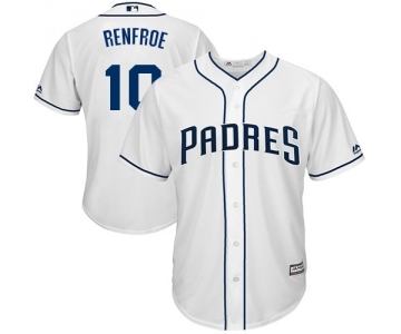 Youth Majestic San Diego Padres #10 Hunter Renfroe Replica White Home Cool Base MLB Jersey