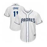 Youth Majestic San Diego Padres #11 Allen Craig Replica White Home Cool Base MLB Jersey