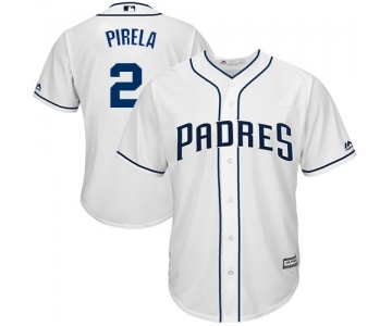 Youth Majestic San Diego Padres #2 Jose Pirela Replica White Home Cool Base MLB Jersey