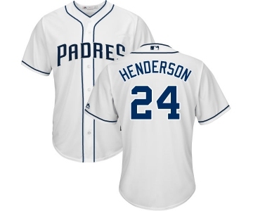 Youth Majestic San Diego Padres #24 Rickey Henderson Replica White Home Cool Base MLB Jersey