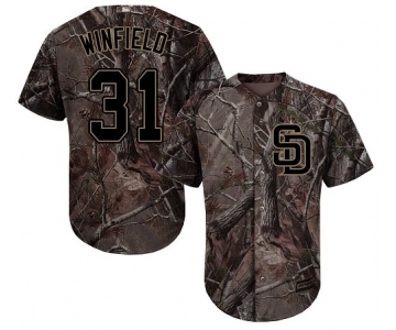 Youth Majestic San Diego Padres #31 Dave Winfield Authentic Camo Realtree Collection Flex Base MLB Jersey