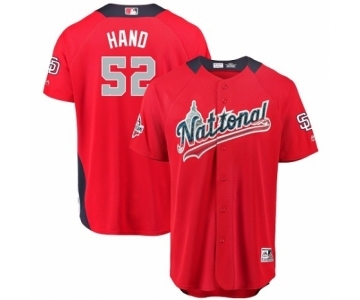 Youth Majestic San Diego Padres #52 Brad Hand Game Red National League 2018 MLB All-Star MLB Jersey