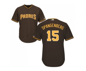 Youth San Diego Padres #15 Cory Spangenberg Brown Cool Base Stitched MLB Jersey